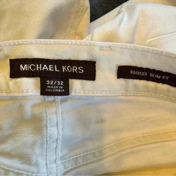 ๐ 6/$60, Michael Kors Parker Slim Fit Jeans, White, Size 32/32 - Picture 6 of 8